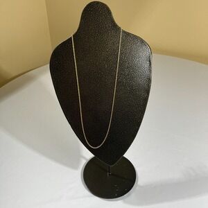 Gold Tone Rope Chain Necklace 24 Inch Minimalist Classic Layering Monet